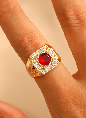 Punk man New Fashion Ring Men Large Diamond Rings 复古戒指