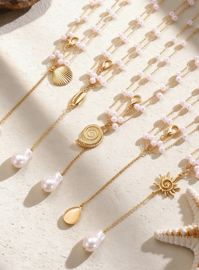 European American cross-border beach vacation style necklace