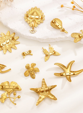 Women Butterfly leaves brooch Clothing decoration leaf pin饰