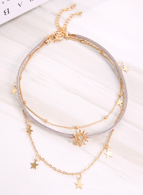 欧美项链 Europe America women's choker multi layer necklace