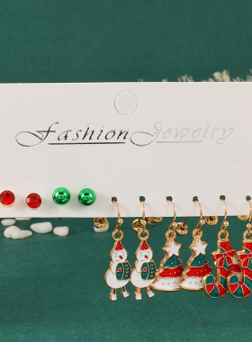 Christmas European American fashion accessories earrings set