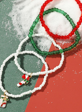 New Christmas Bracelet Set Beaded bracelets圣诞节手链套装