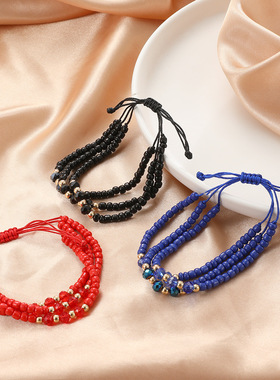 手工串珠波西米亚风叠戴手绳手串