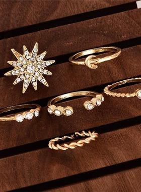 跨境戒指新款太阳戒指饰品