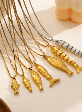 clavicle chain New beautiful little fish pendant necklace