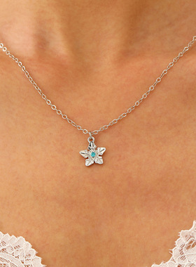 New snowflake necklace, women's collarbone chain, alloy 项链