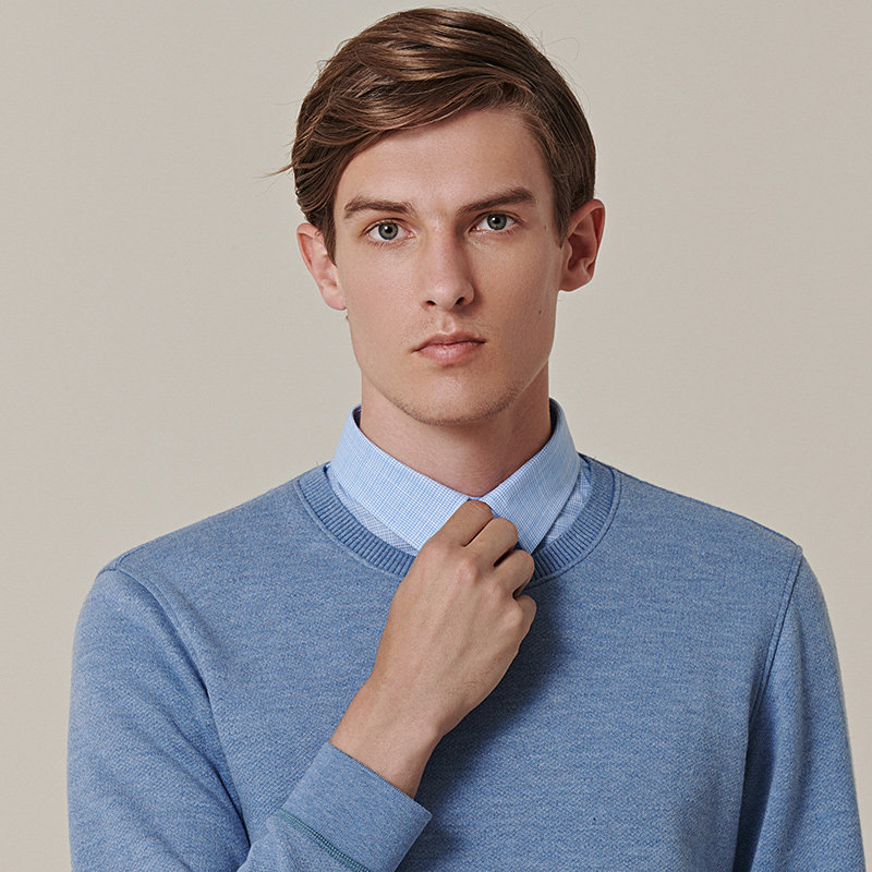 【清仓福利】红豆男装加绒假两件2025冬季保暖加厚衬衫领毛衣针织,淘宝优惠券,粉丝福利购,淘宝优惠卷