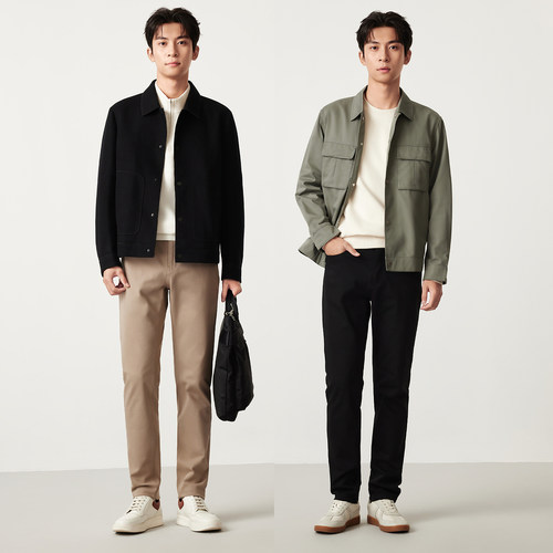 【专柜款】九牧王免烫抗皱弹力休闲裤男秋冬新品柔软舒适亲肤大码 - 图1