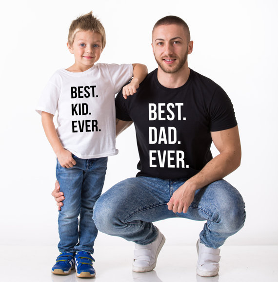 best dad mom kid ever love tshirt new family matching tshirt - 图0