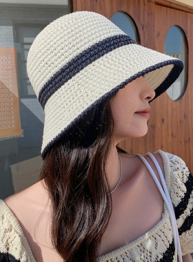 summer hat sun hats wide brim cap beach outdoor渔夫帽女防晒