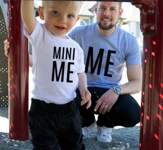 MINI ME Men tshirts Father DadMan Kids Baby matching t-shirt - 图0