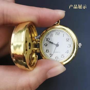 Genshin Elements Luminous Pocket Watch rotating Clock two-dimensional peripheral Children Flip Watch Necklace gift pendant