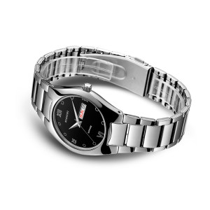 罗西尼手表男正品精钢石英表正品双历时尚防水简约男手表腕表5349