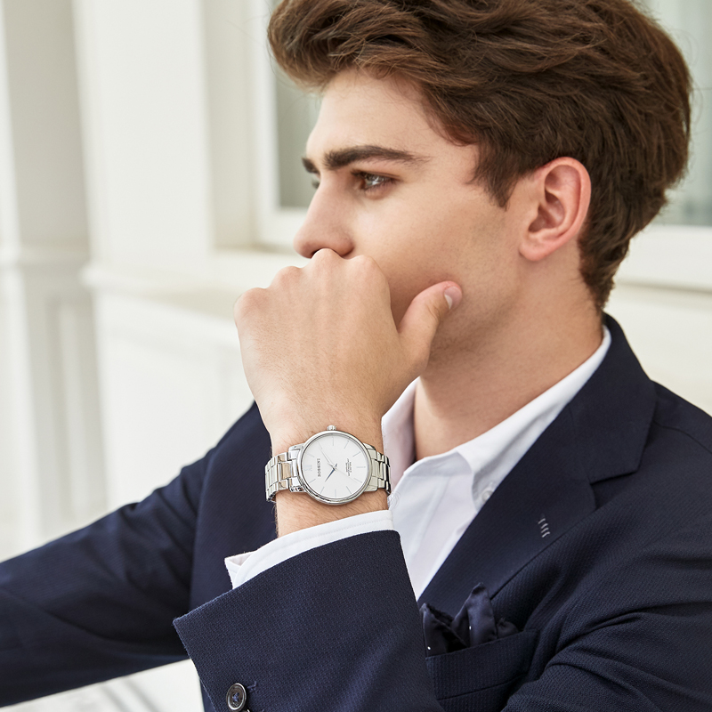 2019罗西尼男皮带钢带商务石英表 罗西尼outlets店国产腕表