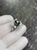 Gold Heart 10.98mm Malachite Green Tahitian Pearl Ring Sunflower Design Shot by Seiko S925 Natural Light