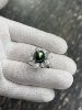 Gold Heart 10.98mm Malachite Green Tahitian Pearl Ring Sunflower Design Shot by Seiko S925 Natural Light