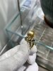 Thick gold 13.5mm South Sea gold bead ring, personalized design, heavy s925 inlay