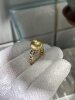 金绿色11.67mm浓金南洋金珠戒指 布契拉提风 精工18k天然钻石镶嵌