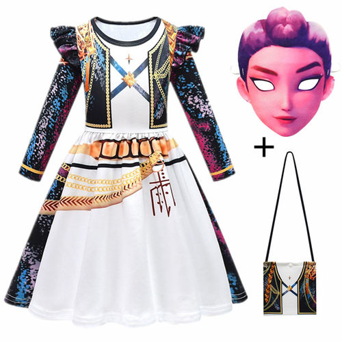 kpop猎魔女团服装女童zoey米拉鲁米rumi长袖连衣裙儿童万圣节cos - 图3