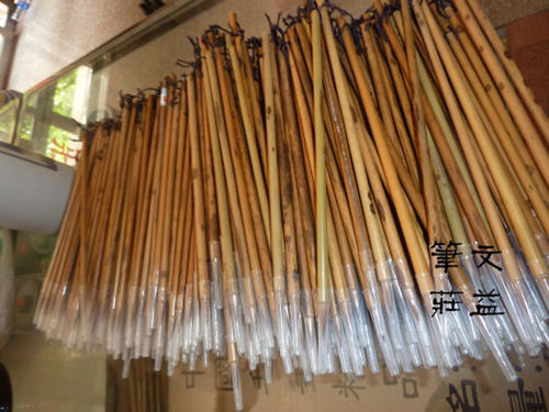 书法毛笔/纯狼小楷 老技师制笔 经卷传统古法狼毫小楷 - 图3