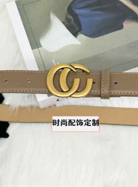 新款皮带女粉色白色小众