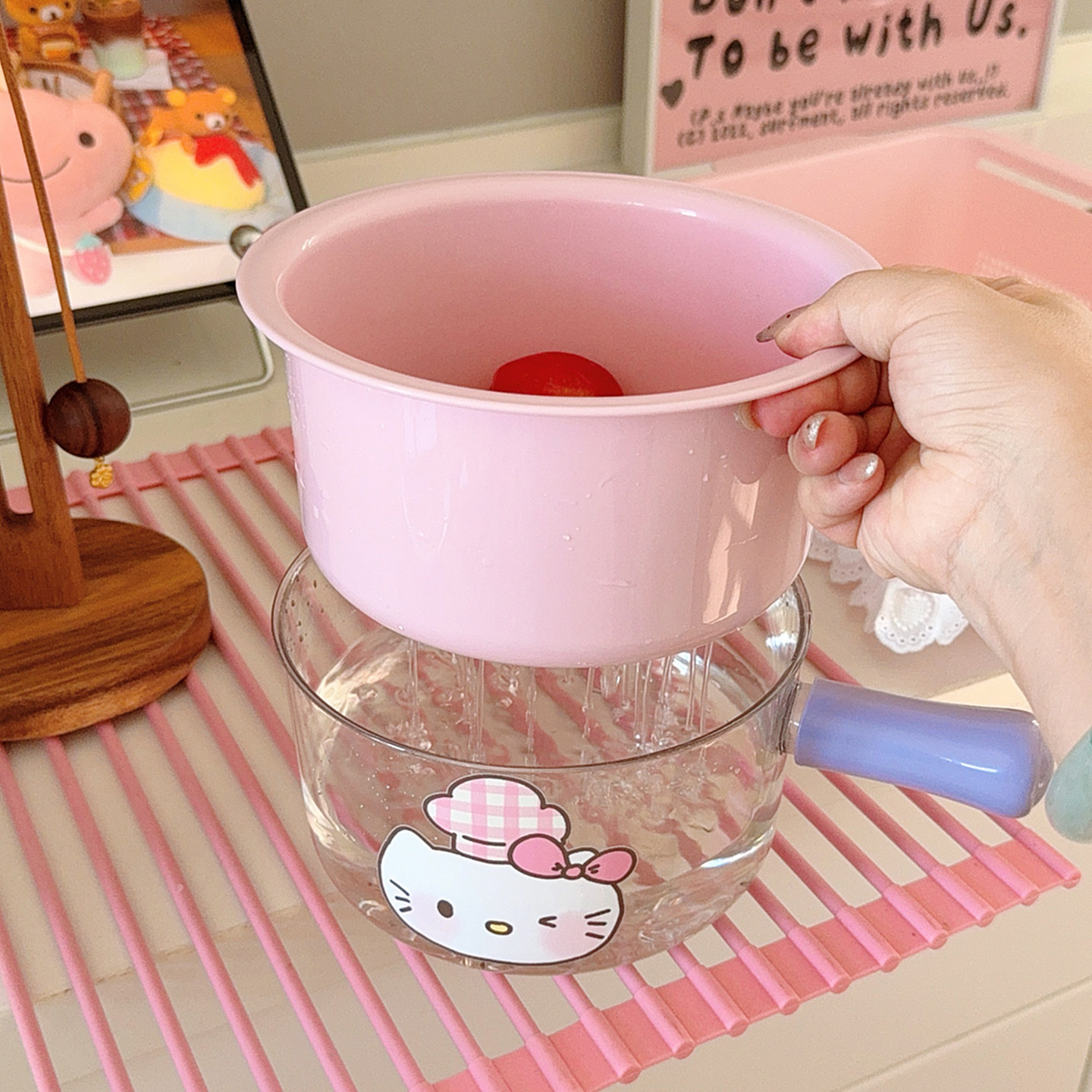 可爱少女心马卡龙色沥水篮带把水舀双层洗菜篮家用洗水果蔬菜塑料,淘宝优惠券,粉丝福利购,淘宝优惠卷