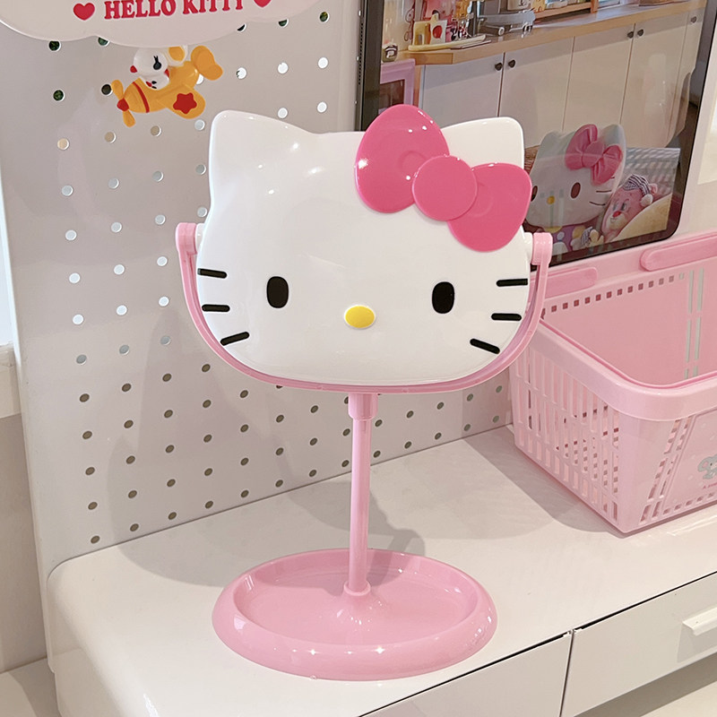 可爱猫咪桌面台式镜化妆桌化妆镜单面镜子立式少女心造型梳妆镜,淘宝优惠券,粉丝福利购,淘宝优惠卷
