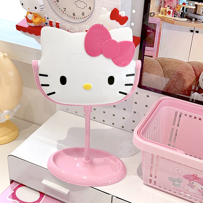 可爱猫咪桌面台式镜化妆桌化妆镜单面镜子立式少女心造型梳妆镜,淘宝优惠券,粉丝福利购,淘宝优惠卷