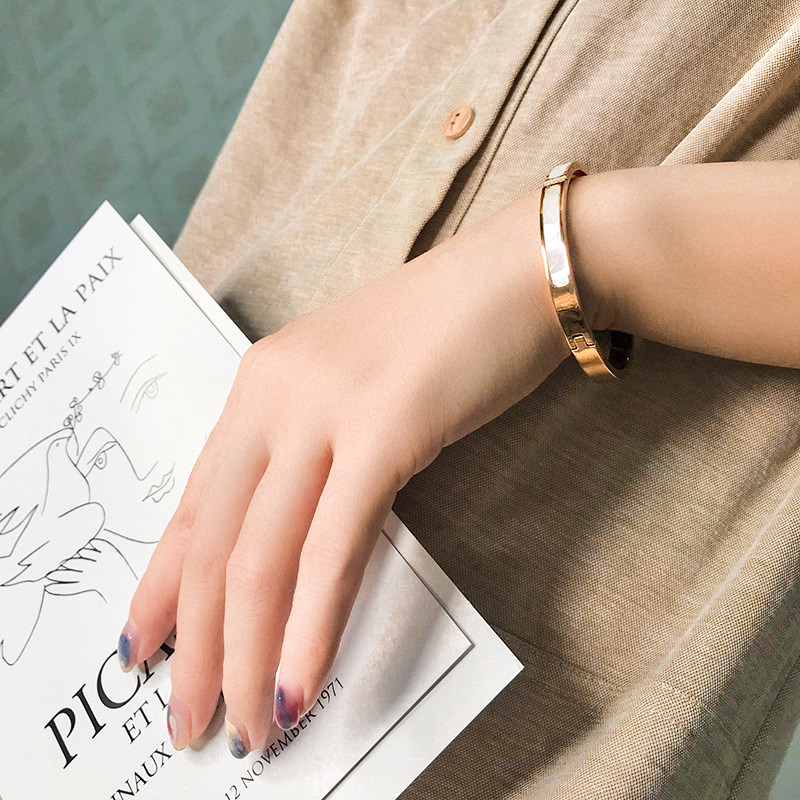 美肯18k玫瑰金韩国情侣抖音手镯 美肯手镯