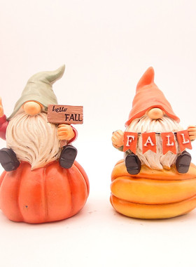 花之果树脂工艺品小矮人摆件