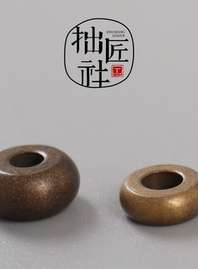 藏式黄铜泥鳅背平面隔片 文玩diy垫片手串项链吊坠隔珠配珠配饰