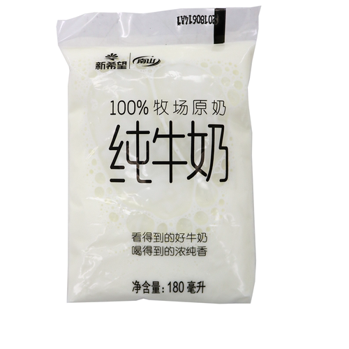 新希望南山纯牛奶袋装牧场原奶网红小白袋早餐牛奶12袋整箱特惠装 - 图3
