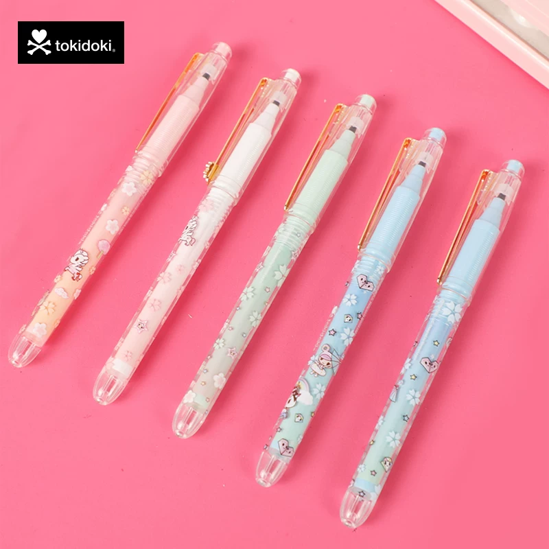 Серия Cherry Blossom TOKIDOKI, большой объём 0.5 мм, игла полная, прессованный углеродистый водный черный фирменный подпись скрытого ящика ручка
