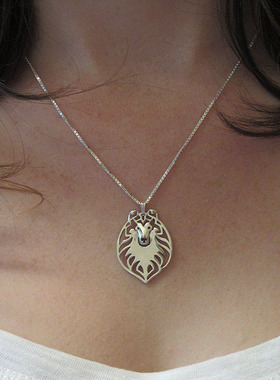 欧美金属情侣吊坠项链新品