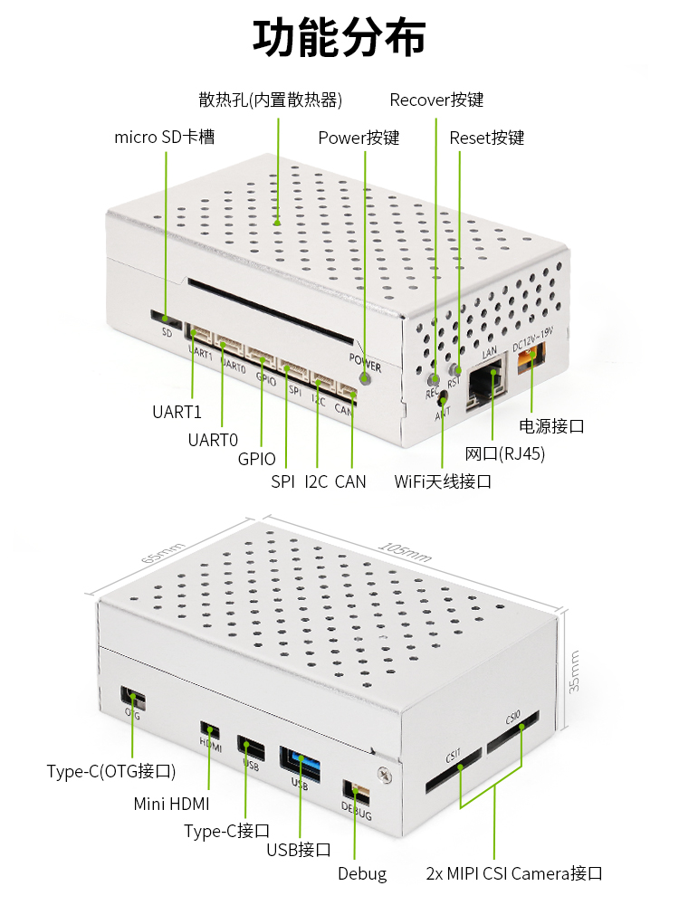 Jetson Orin nx nano 无人机开发板 AI边缘计算机 人工智能套件 - 图1