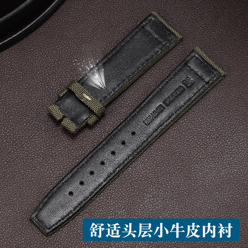 尼龙帆布手表带适配万国飞行员男表 tkn配件