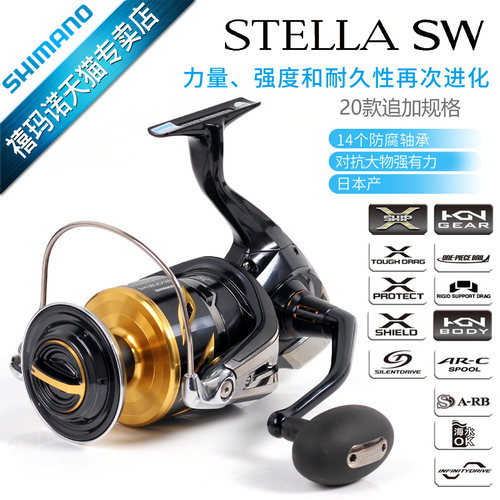 禧玛诺SHIMANO旗舰斯泰拉25款STELLA SW纺车轮海钓矶钓路亚轮鱼轮 - 图1
