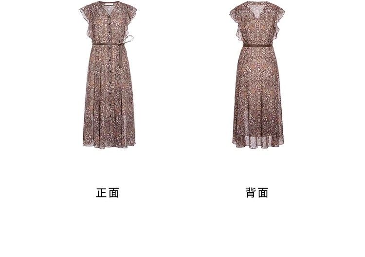 现货速发歌家商场同款24秋款古典印花复古气质无袖女EWW353Y007 - 图3