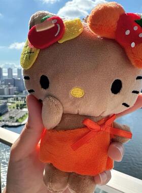 hellokitty夏威夷黑皮kt毛绒挂件