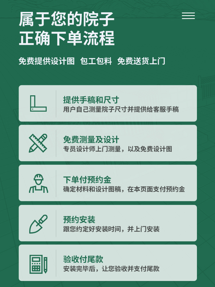 新款塑木地板户外菠萝格防腐木地台庭院围栏花园栅栏露台阳台室外 - 图0