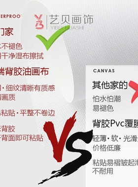 玄关装饰画自粘墙纸壁画鸿运当头进门过道走廊中式山水画风景贴画