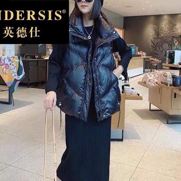 羽绒棉马甲女年秋冬季宽松立领无袖背心马夹外穿面包服外套潮