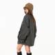 Retro washed workwear denim jacket loose jacket autumn