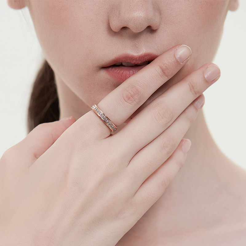 小ck一对男女个性ins对戒情侣戒指 翼盟饰品戒指/指环