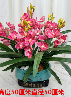仿真花客厅高档花大惠兰办公桌花
