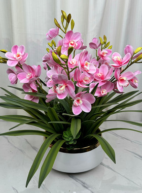 仿真花客厅高档花大惠兰办公桌花