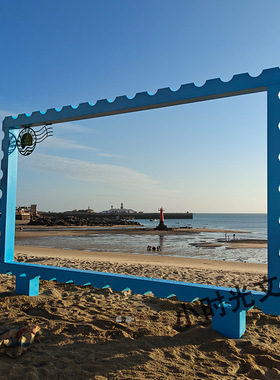 网红滑雪场景区打卡相框摆件