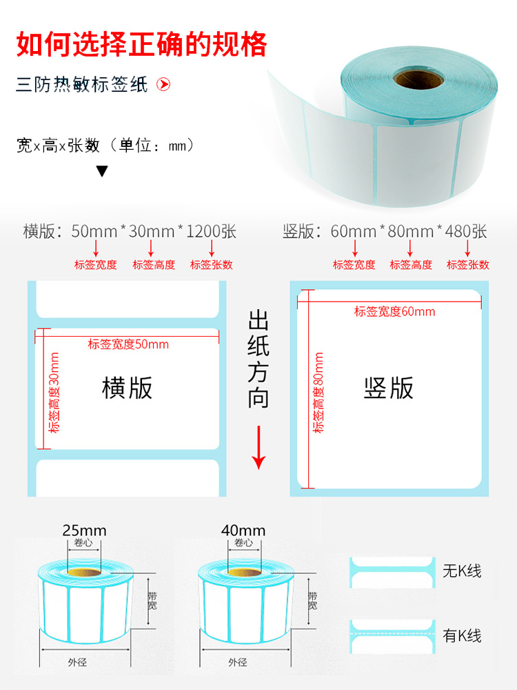 友森空白三防热敏纸标签四防E邮宝EUB 30 40 50 60 70 80 100物流不干胶标签条码打印机贴纸价格防水电子秤称