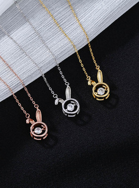 胖胖s999纯银灵动兔子项链轻奢小众高级感2023生肖兔本命年锁骨链