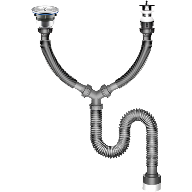 下水下水管阳台空间洗Y洗手盆三通型防臭后置下水管器双槽 衣柜省,淘宝优惠券,粉丝福利购,淘宝优惠卷